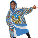 Somalia Freedom Independence Kid Wearable Blanket Hoodie Leopard Flag Power Fist