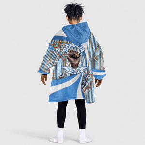 Somalia Freedom Independence Kid Wearable Blanket Hoodie Leopard Flag Power Fist