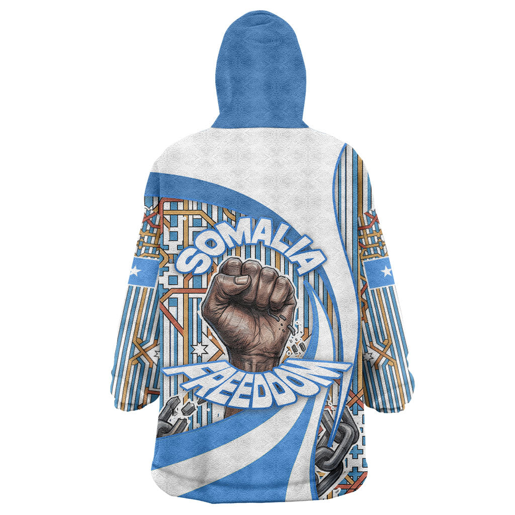 Somalia Freedom Independence Kid Wearable Blanket Hoodie Leopard Flag Power Fist