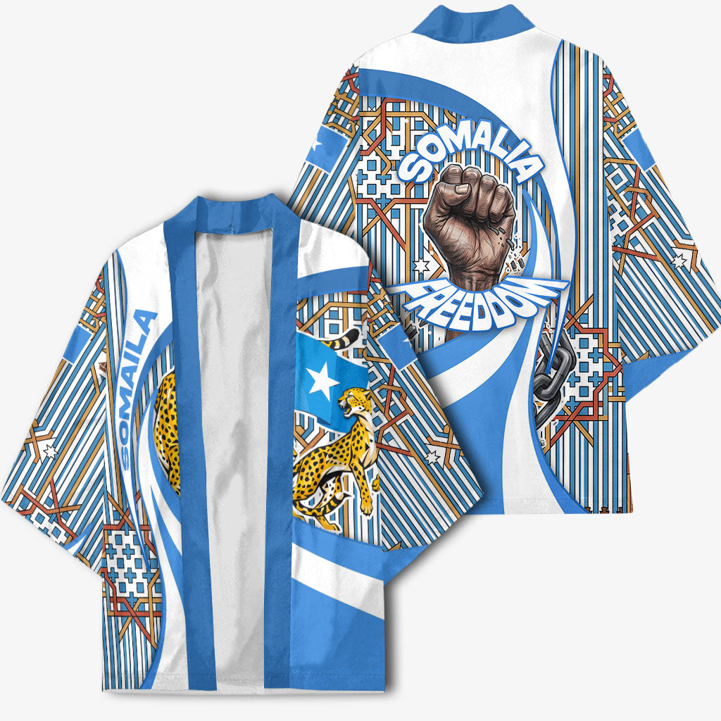Somalia Freedom Independence Kimono Leopard Flag Power Fist
