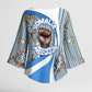 Somalia Freedom Independence Kimono Sleeve Blouse Leopard Flag Power Fist