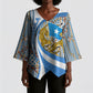 Somalia Freedom Independence Kimono Sleeve Blouse Leopard Flag Power Fist
