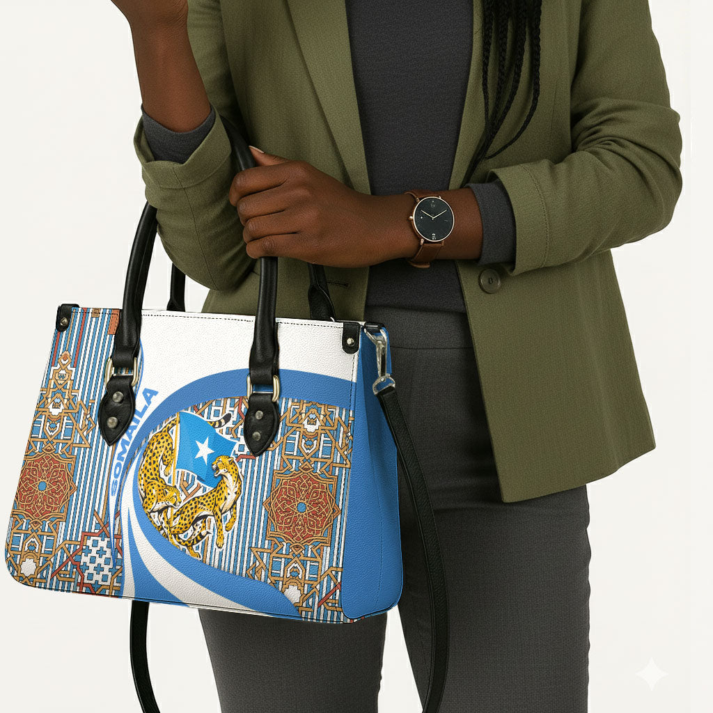 Somalia Freedom Independence Leather Bag Leopard Flag Power Fist