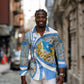 Somalia Freedom Independence Long Sleeve Button Shirt Leopard Flag Power Fist
