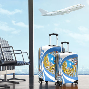 Somalia Freedom Independence Luggage Cover Leopard Flag Power Fist