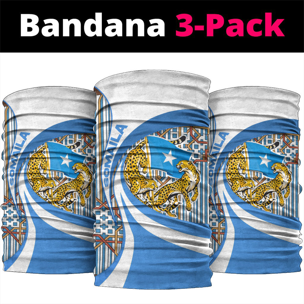 Somalia Freedom Independence Neck Gaiter Leopard Flag Power Fist