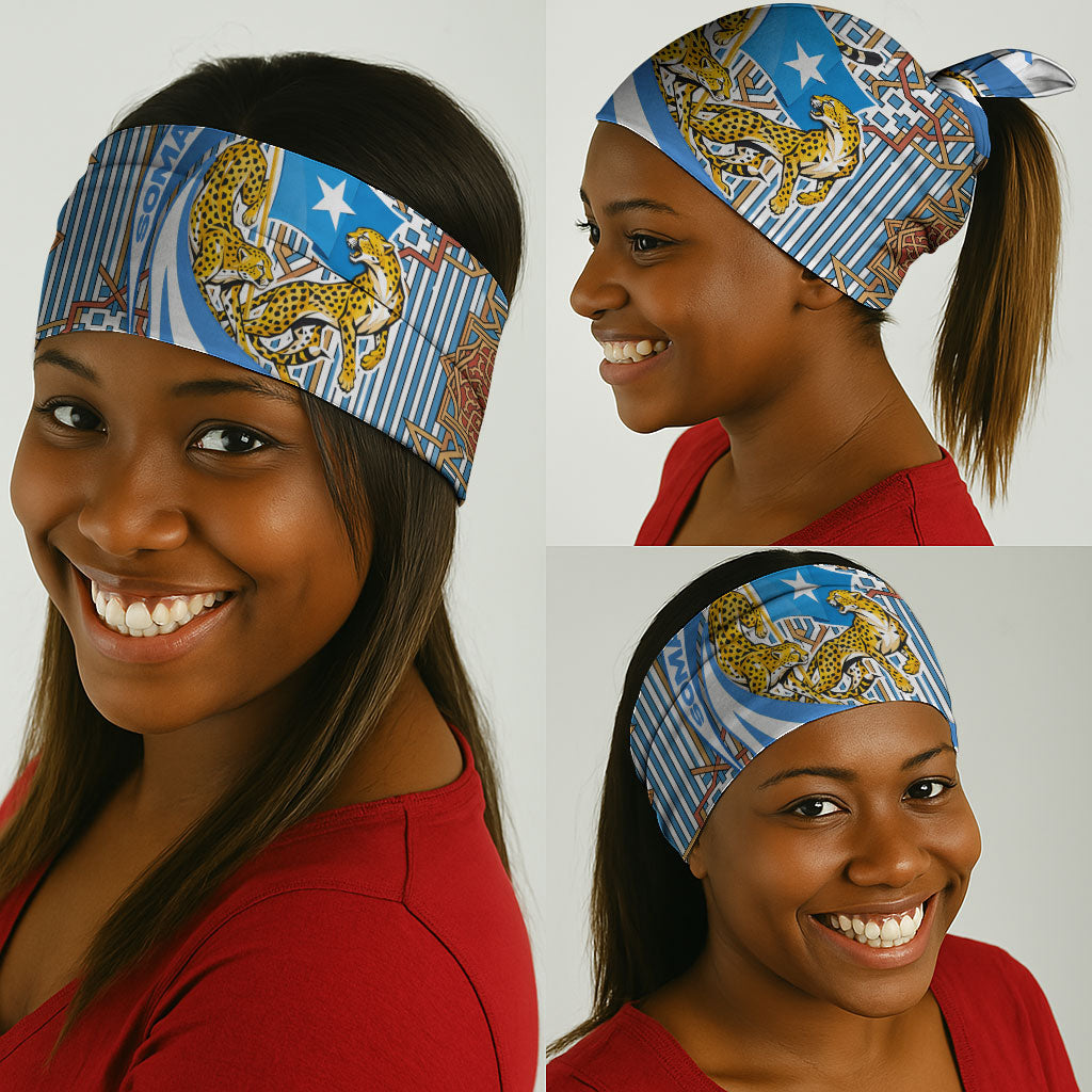 Somalia Freedom Independence Neck Gaiter Leopard Flag Power Fist