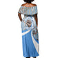Somalia Freedom Independence Off Shoulder Maxi Dress Leopard Flag Power Fist