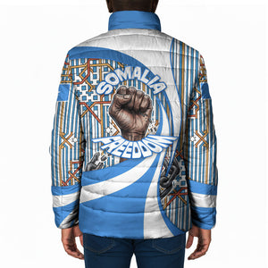 Somalia Freedom Independence Padded Jacket Leopard Flag Power Fist