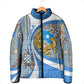 Somalia Freedom Independence Padded Jacket Leopard Flag Power Fist