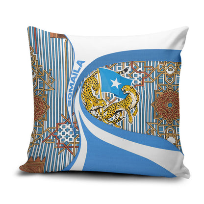 Somalia Freedom Independence Pillow Cover Leopard Flag Power Fist