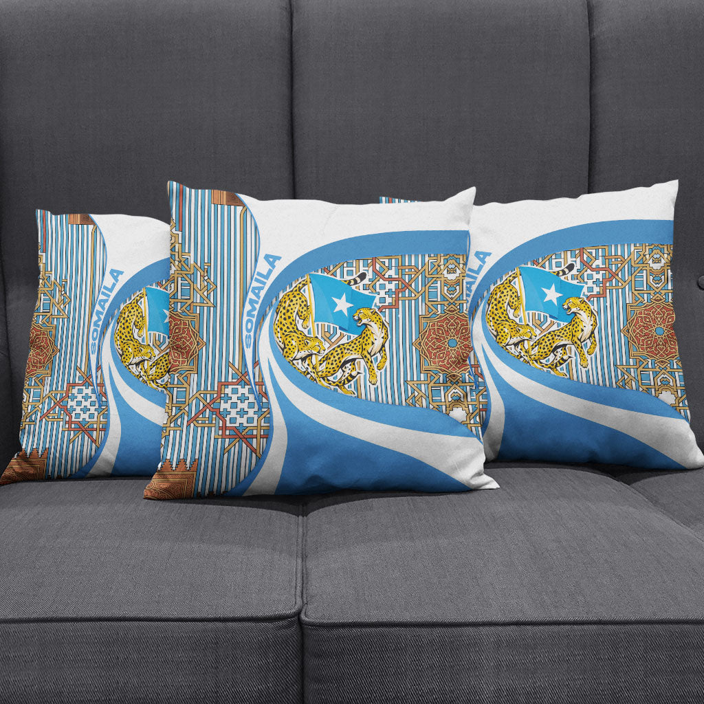 Somalia Freedom Independence Pillow Cover Leopard Flag Power Fist