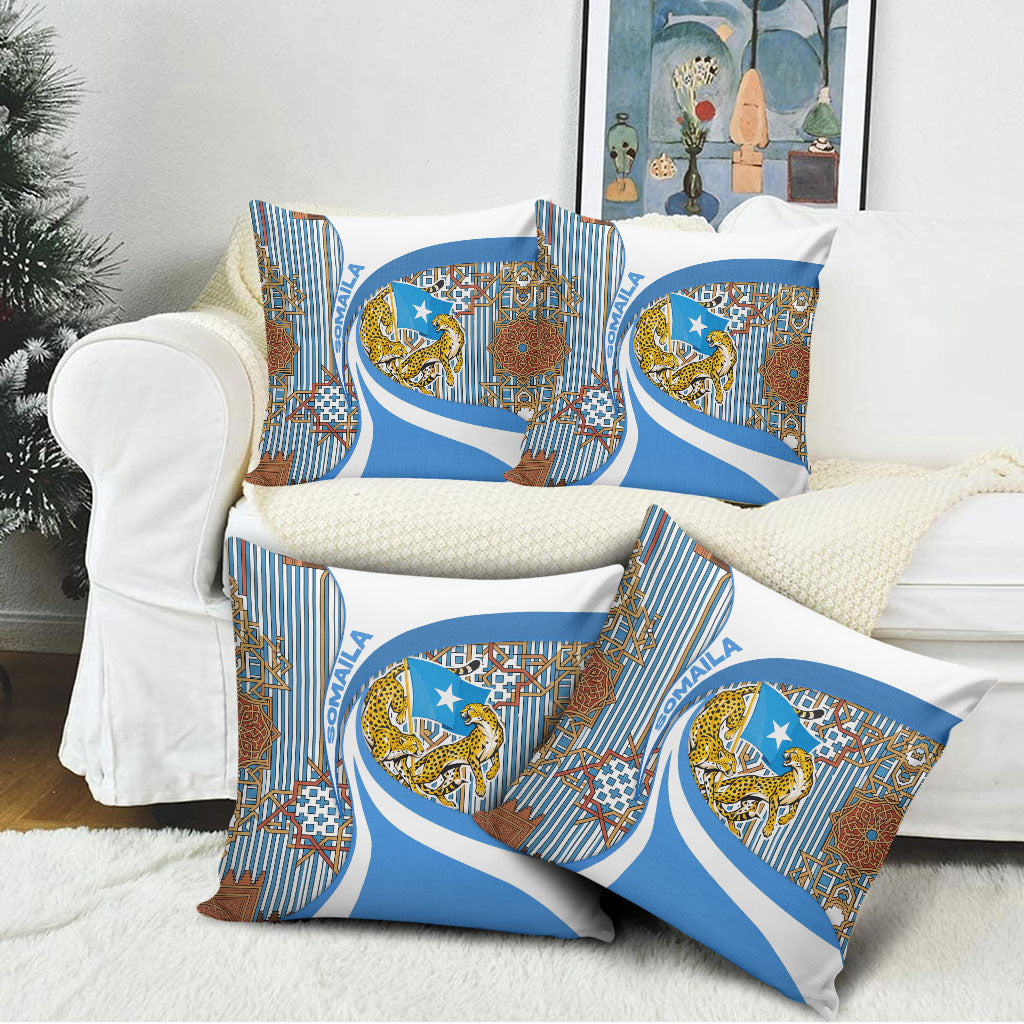 Somalia Freedom Independence Pillow Cover Leopard Flag Power Fist