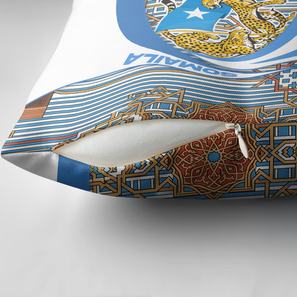 Somalia Freedom Independence Pillow Cover Leopard Flag Power Fist