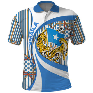 Somalia Freedom Independence Polo Shirt Leopard Flag Power Fist