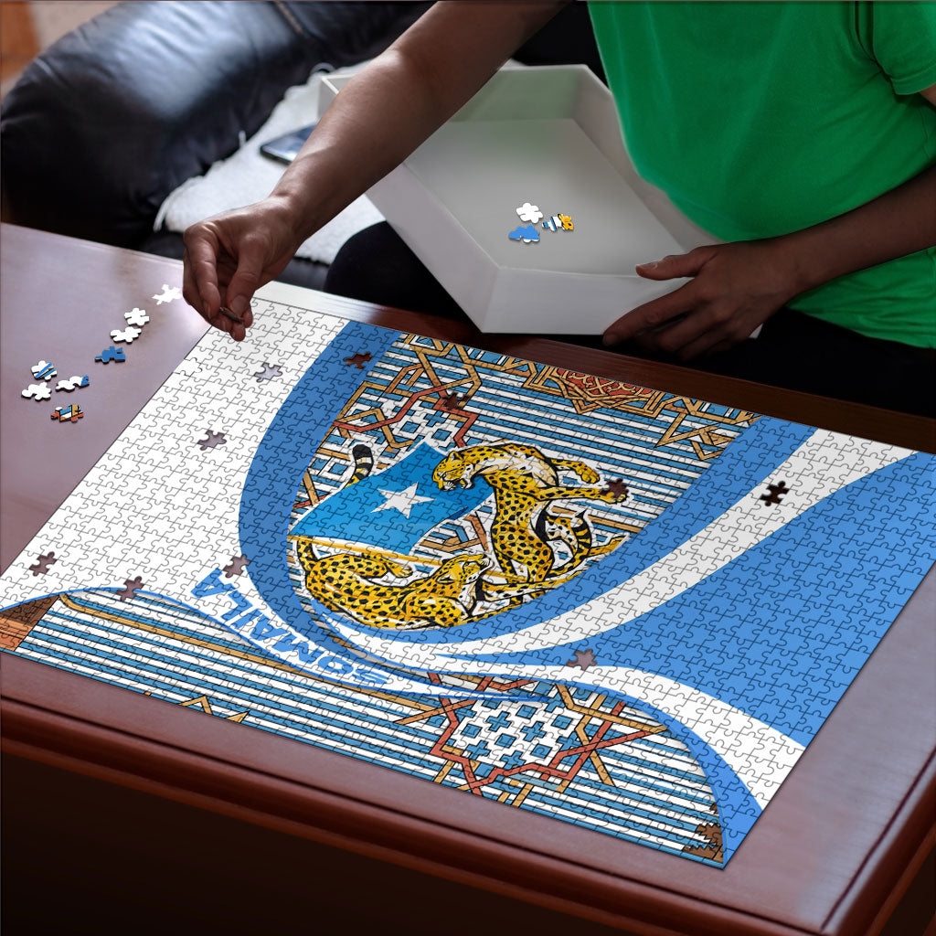 Somalia Freedom Independence Puzzle Leopard Flag Power Fist