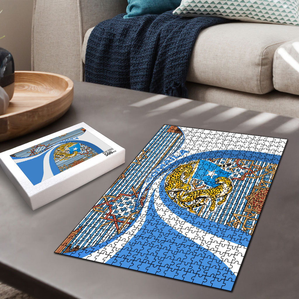Somalia Freedom Independence Puzzle Leopard Flag Power Fist