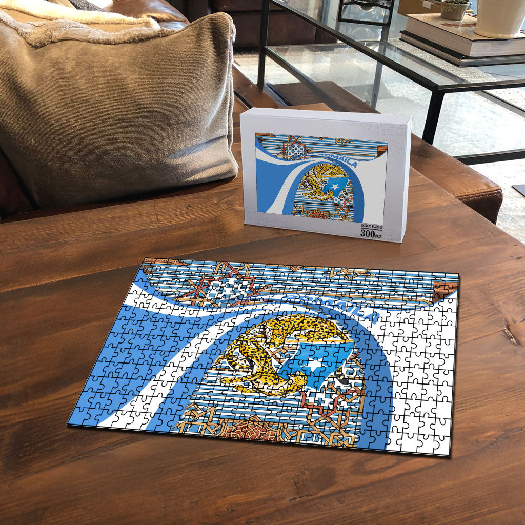 Somalia Freedom Independence Puzzle Leopard Flag Power Fist