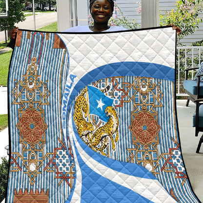 Somalia Freedom Independence Quilt Leopard Flag Power Fist