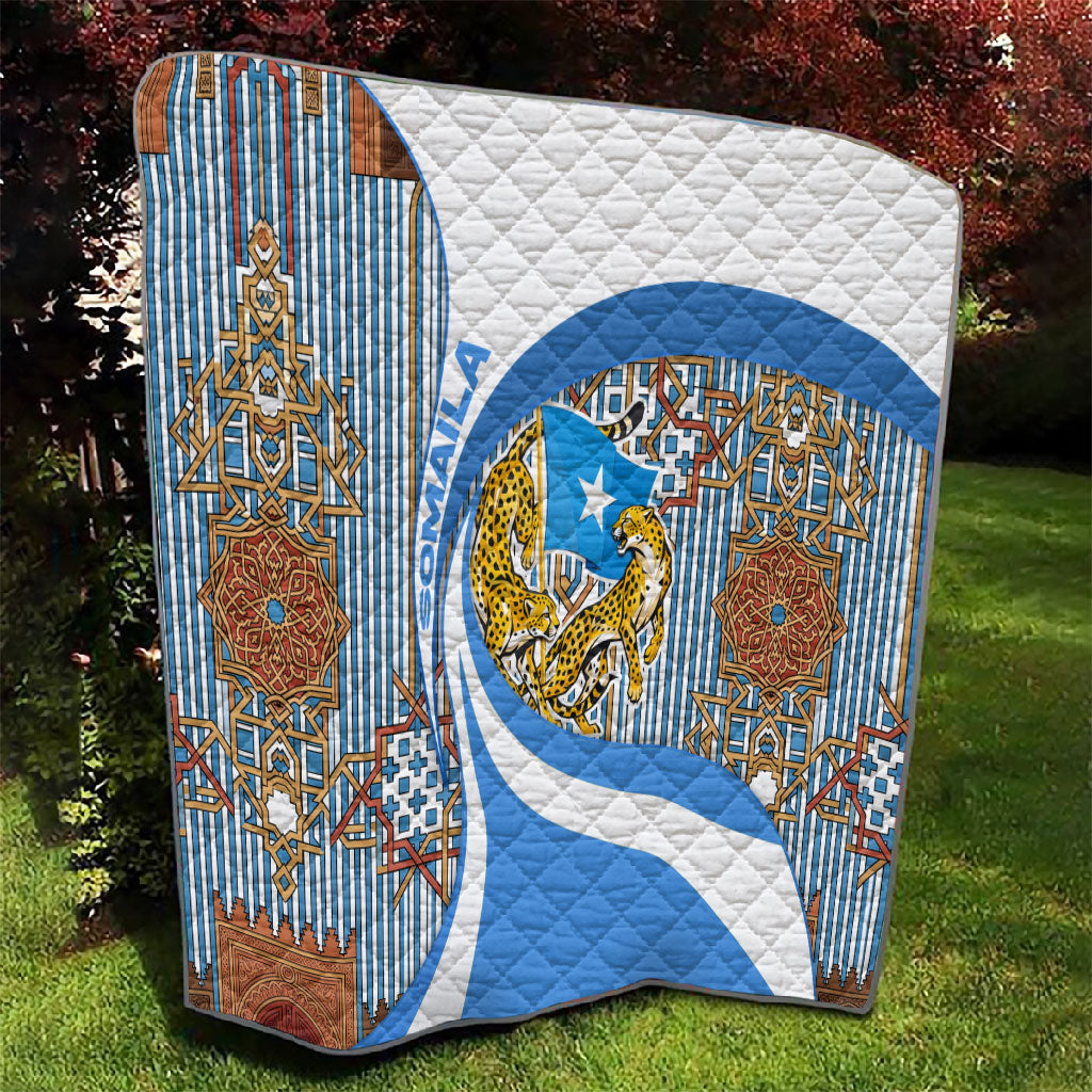 Somalia Freedom Independence Quilt Leopard Flag Power Fist