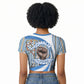 Somalia Freedom Independence Raglan Cropped T shirt Leopard Flag Power Fist