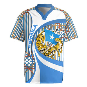 Somalia Freedom Independence Rugby Jersey Leopard Flag Power Fist