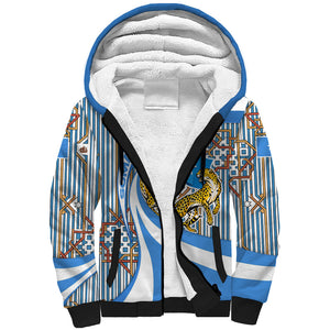 Somalia Freedom Independence Sherpa Hoodie Leopard Flag Power Fist