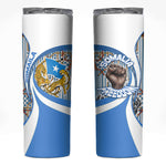 Somalia Freedom Independence Skinny Tumbler Leopard Flag Power Fist