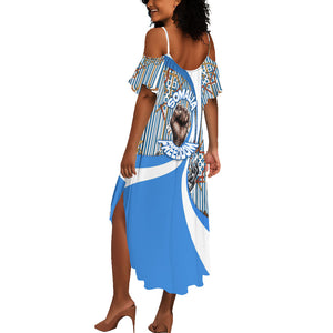 Somalia Freedom Independence Summer Maxi Dress Leopard Flag Power Fist