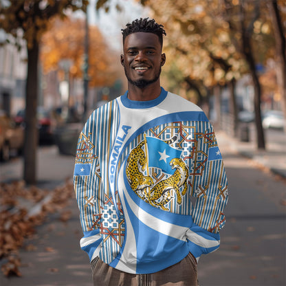 Somalia Freedom Independence Sweatshirt Leopard Flag Power Fist