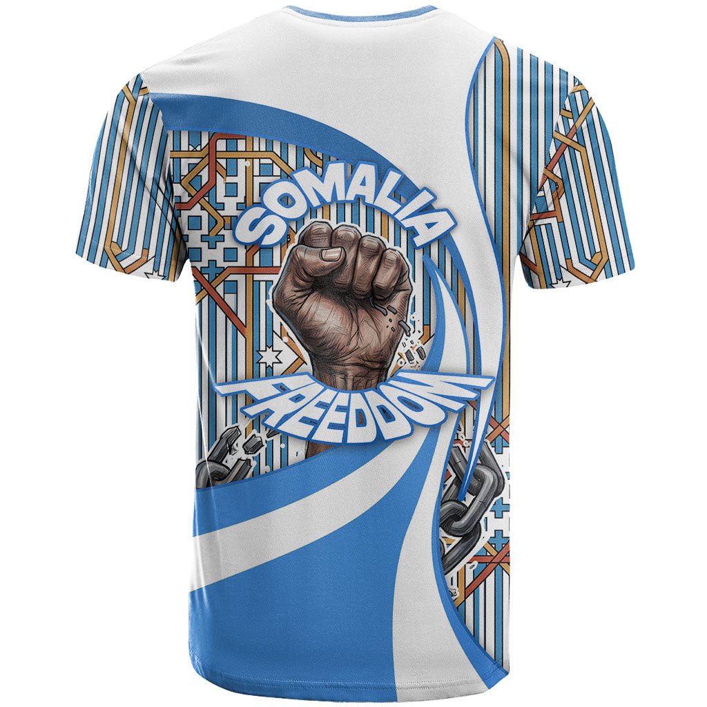 Somalia Freedom Independence T shirt Leopard Flag Power Fist