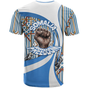Somalia Freedom Independence T shirt Leopard Flag Power Fist
