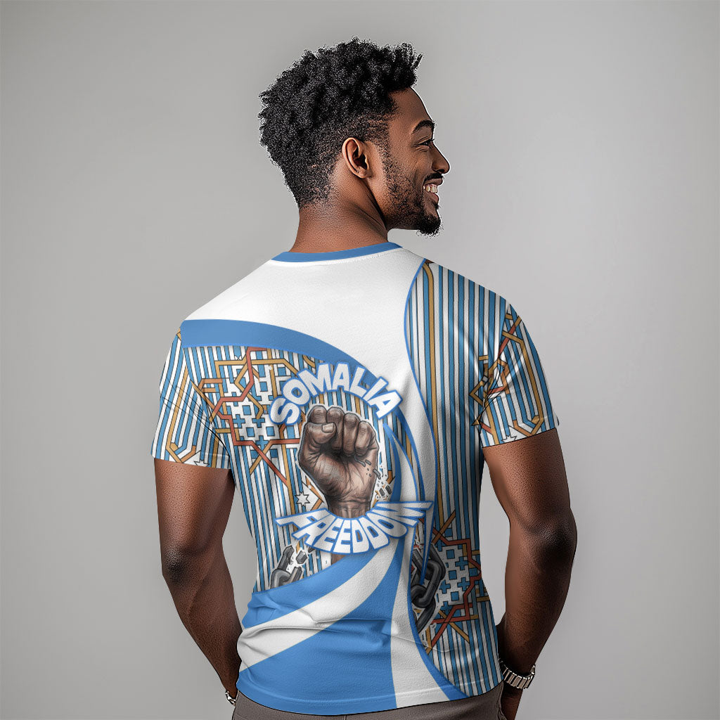 Somalia Freedom Independence T shirt Leopard Flag Power Fist