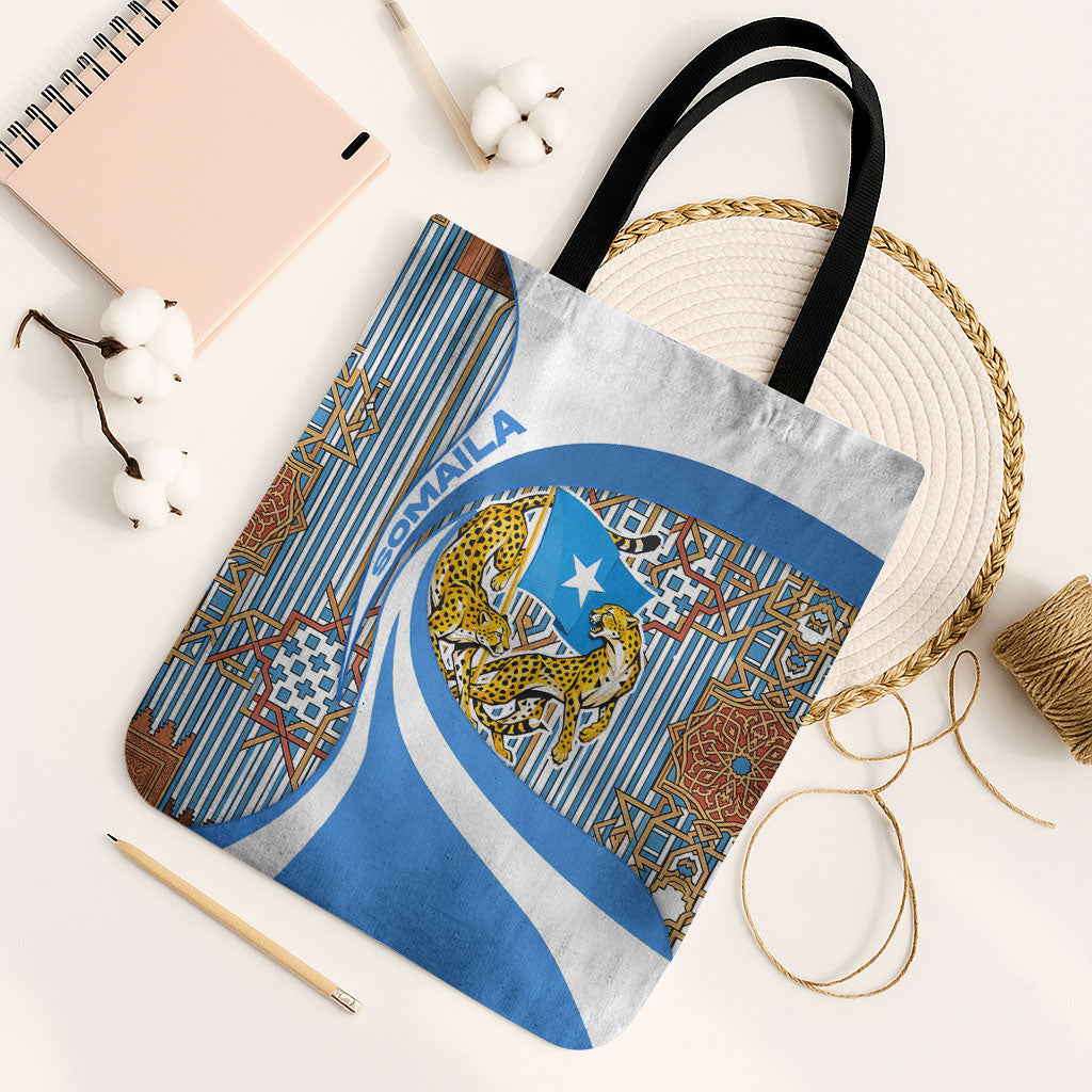 Somalia Freedom Independence Tote Bag Leopard Flag Power Fist