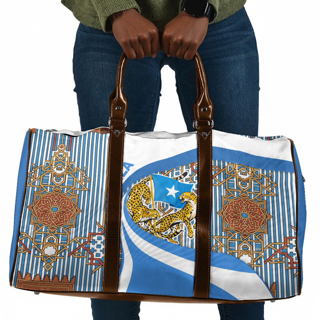 Somalia Freedom Independence Travel Bag Leopard Flag Power Fist