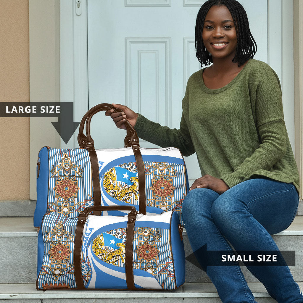 Somalia Freedom Independence Travel Bag Leopard Flag Power Fist
