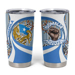 Somalia Freedom Independence Tumbler Cup Leopard Flag Power Fist