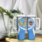 Somalia Freedom Independence Tumbler With Handle Leopard Flag Power Fist