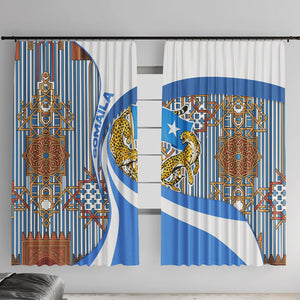 Somalia Freedom Independence Window Curtain Leopard Flag Power Fist