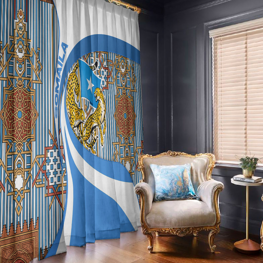 Somalia Freedom Independence Window Curtain Leopard Flag Power Fist