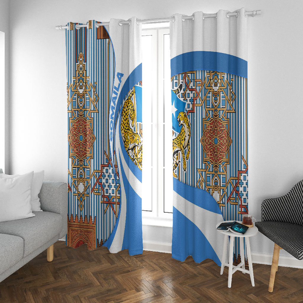 Somalia Freedom Independence Window Curtain Leopard Flag Power Fist