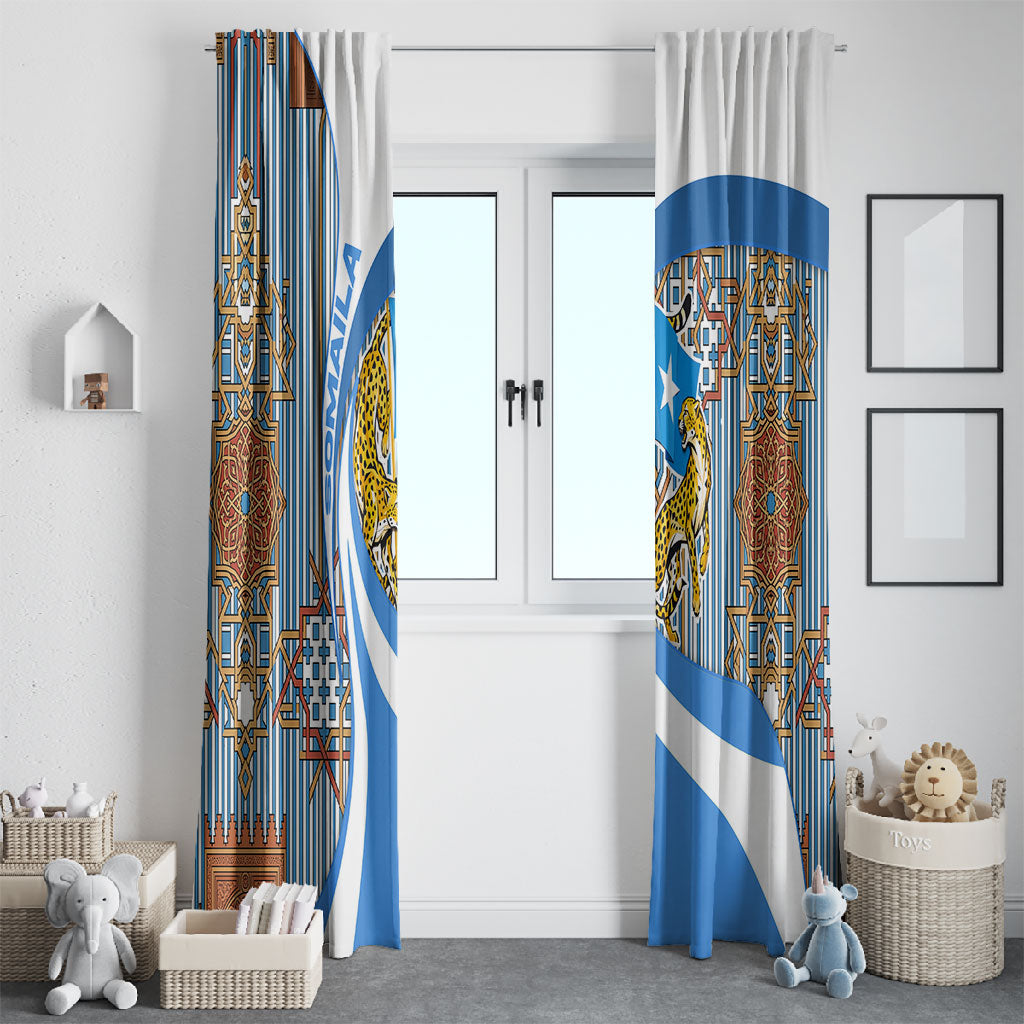Somalia Freedom Independence Window Curtain Leopard Flag Power Fist