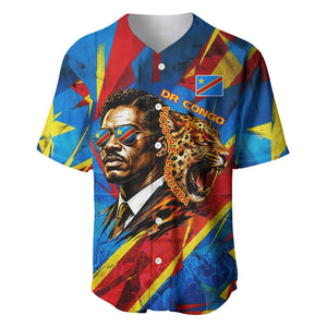 DR Congo Patrice Lumumba Football Victory Baseball Jersey African Pride Leopard And Flag