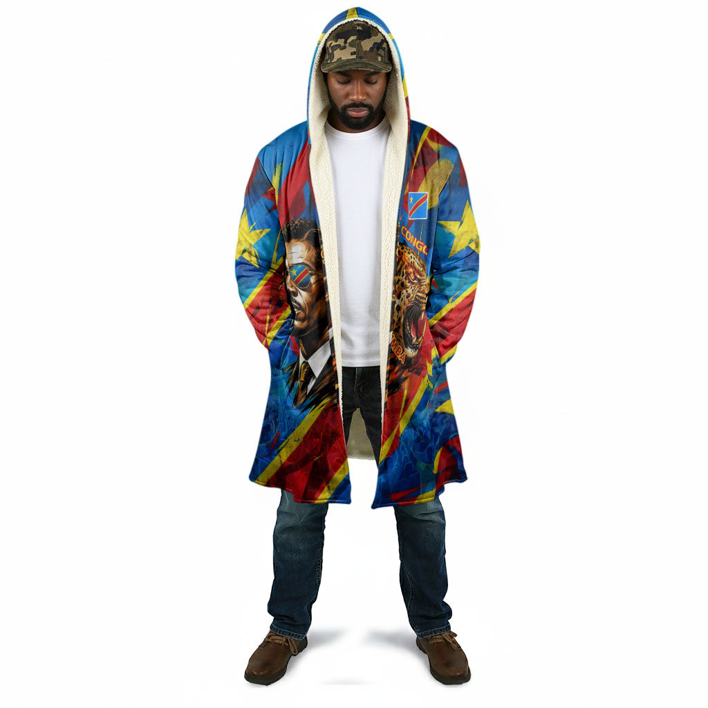 DR Congo Patrice Lumumba Football Victory Cloak African Pride Leopard And Flag