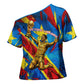 DR Congo Patrice Lumumba Football Victory Cross Shoulder Shirt African Pride Leopard And Flag