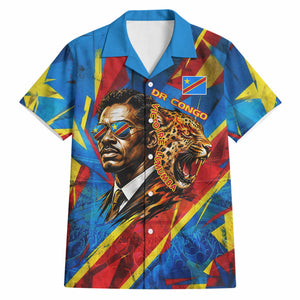 DR Congo Patrice Lumumba Football Victory Hawaiian Shirt African Pride Leopard And Flag