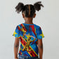 DR Congo Patrice Lumumba Football Victory Kid T shirt African Pride Leopard And Flag