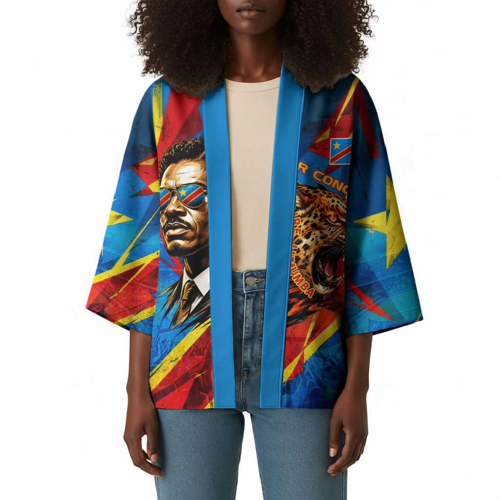 DR Congo Patrice Lumumba Football Victory Kimono African Pride Leopard And Flag