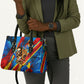 DR Congo Patrice Lumumba Football Victory Leather Bag African Pride Leopard And Flag