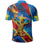 DR Congo Patrice Lumumba Football Victory Polo Shirt African Pride Leopard And Flag